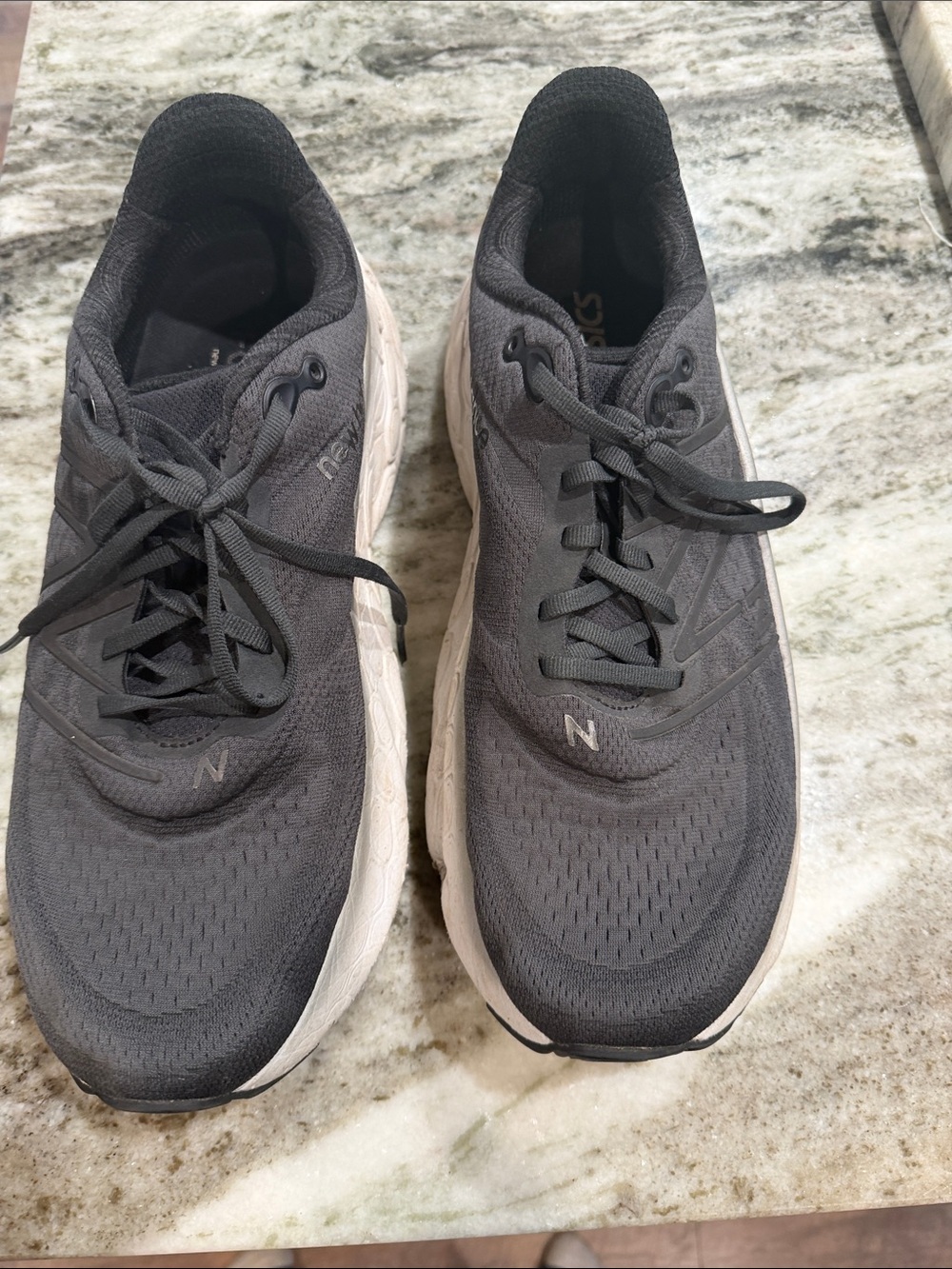 New Balance Dark Gray Athletic Sneakers with White Soles/ great condition